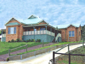 Country style brick veneer home designed for country views built by Farm Houses of Australia