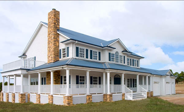 Balnarring - Custom Designed American style home with alfresco area built by Farm Houses of Australia
