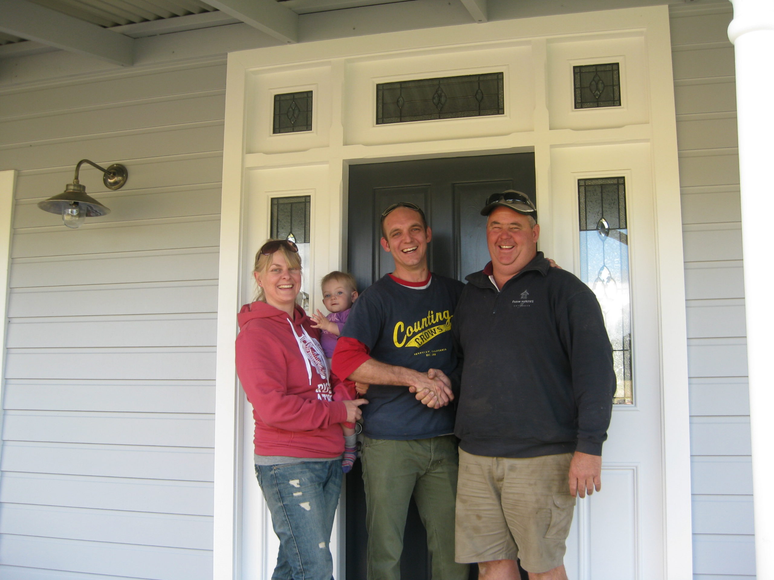 Langwarrin - Melissa and Dan with Doug the builder - Farm Houses of Australia